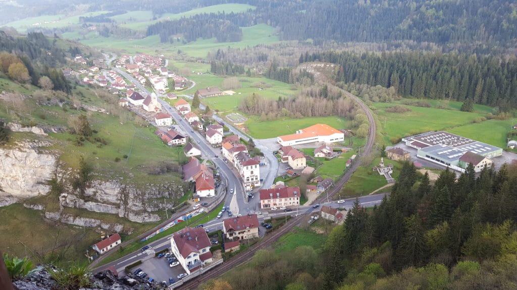 Vue aérienne du village